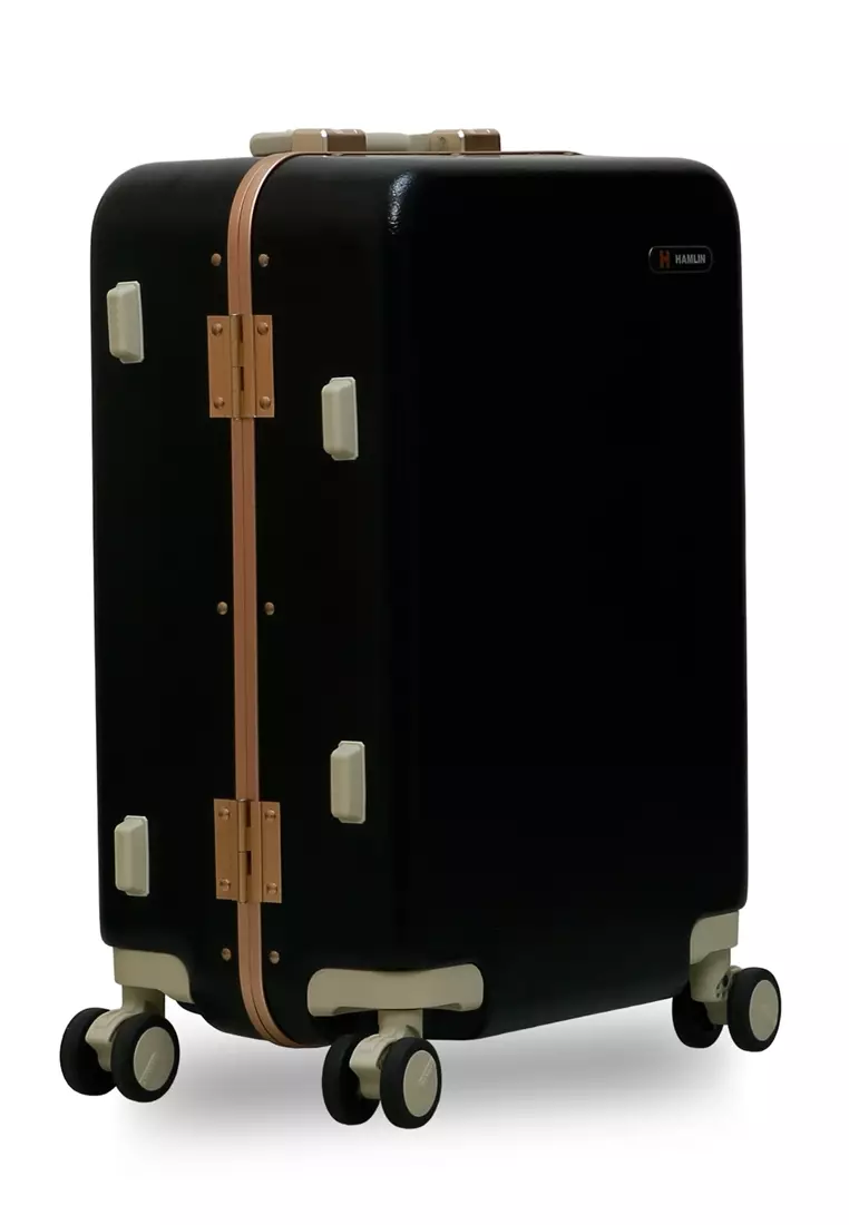 Carlton Tas Koper Alumunium Frame Size 20 Inch Travel Bag Unisex Large Compartment TSA Lock Material Polycarbonate ORIGINAL - Black