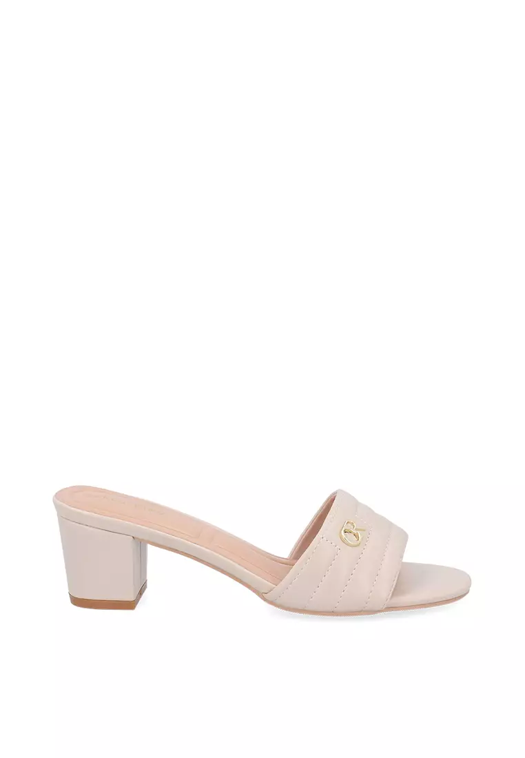 Discount on Carlo Rino  shoes - SKU: Beige CR Quilted Strap Sandals