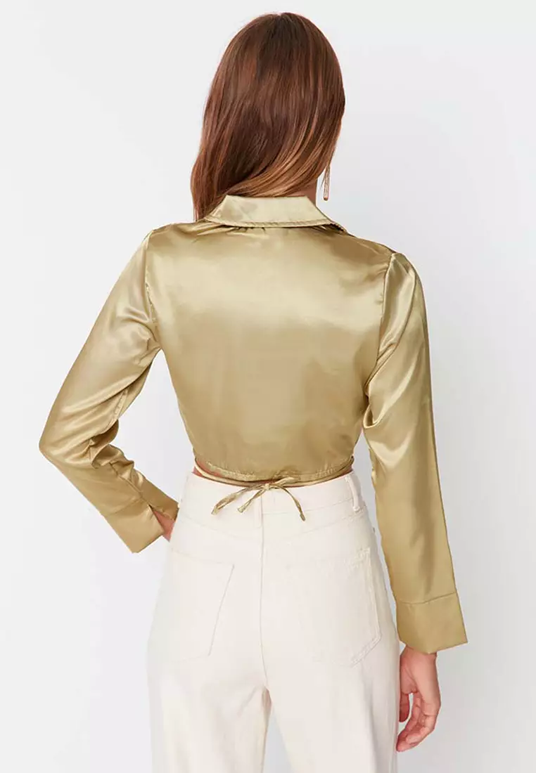 Crop Satin Blouse