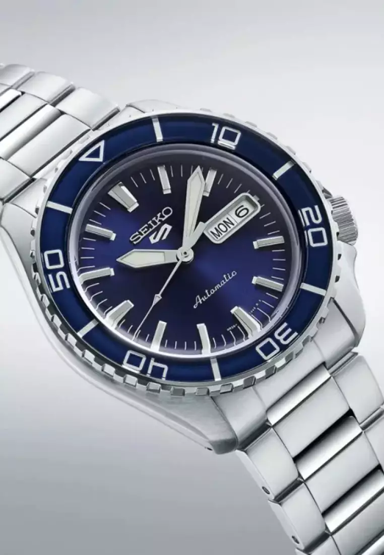 Seiko 5 Sports SKX – SNZH5 Bluetone Redux Stainless Steel Band Automatic Watch SRPK97K1