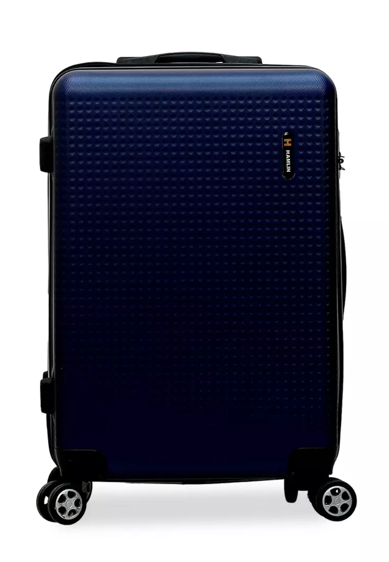 Isvara Tas Koper Hardcase One Set Unisex Large Compartment Suitcase Code Lock System Material ABS+PVC Coated ORIGINAL - Navy
