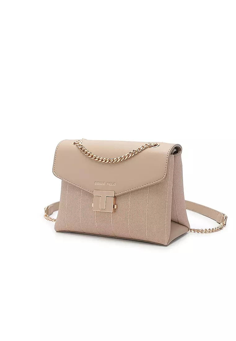 Women's Top Handle Bag / Sling Bag / Crossbody Bag - Khaki