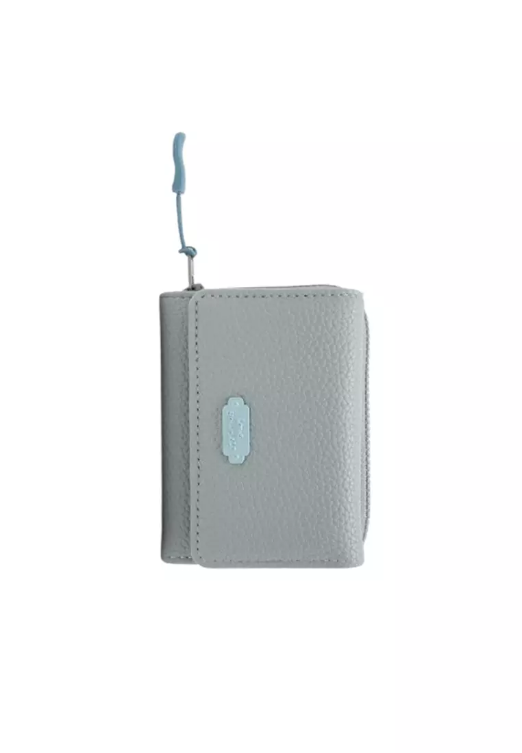 Dompet Wanita Lipat Kecil Wallet Bahan Kulit PU Leather Premium ORIGINAL - Blue