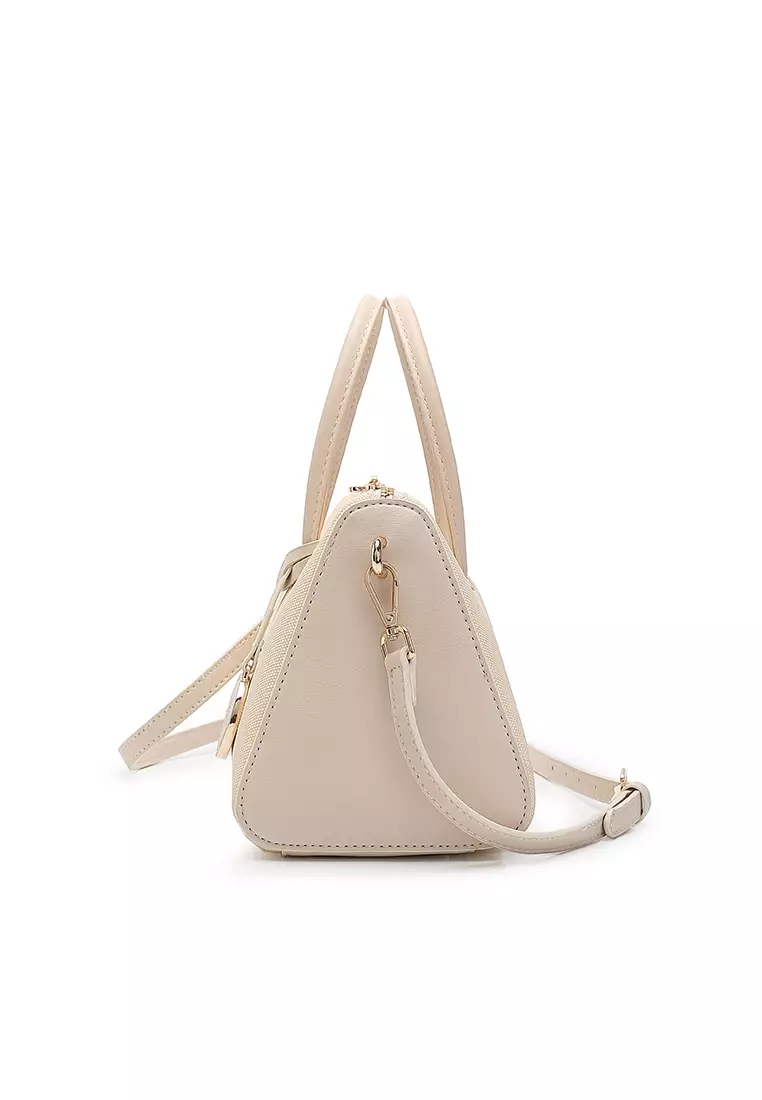 Women's Top Handle Bag / Sling Bag / Crossbody Bag (Tas Selempang / Tas Tangan) - Krem