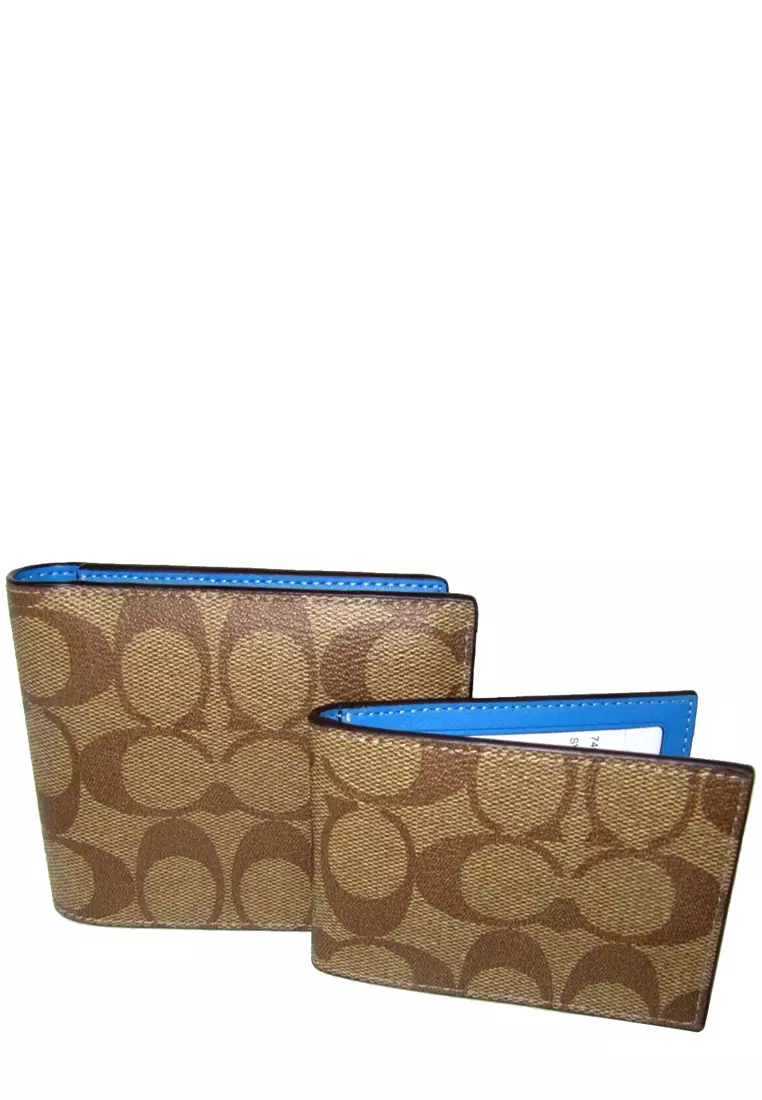 Mens blue hot sale coach wallet