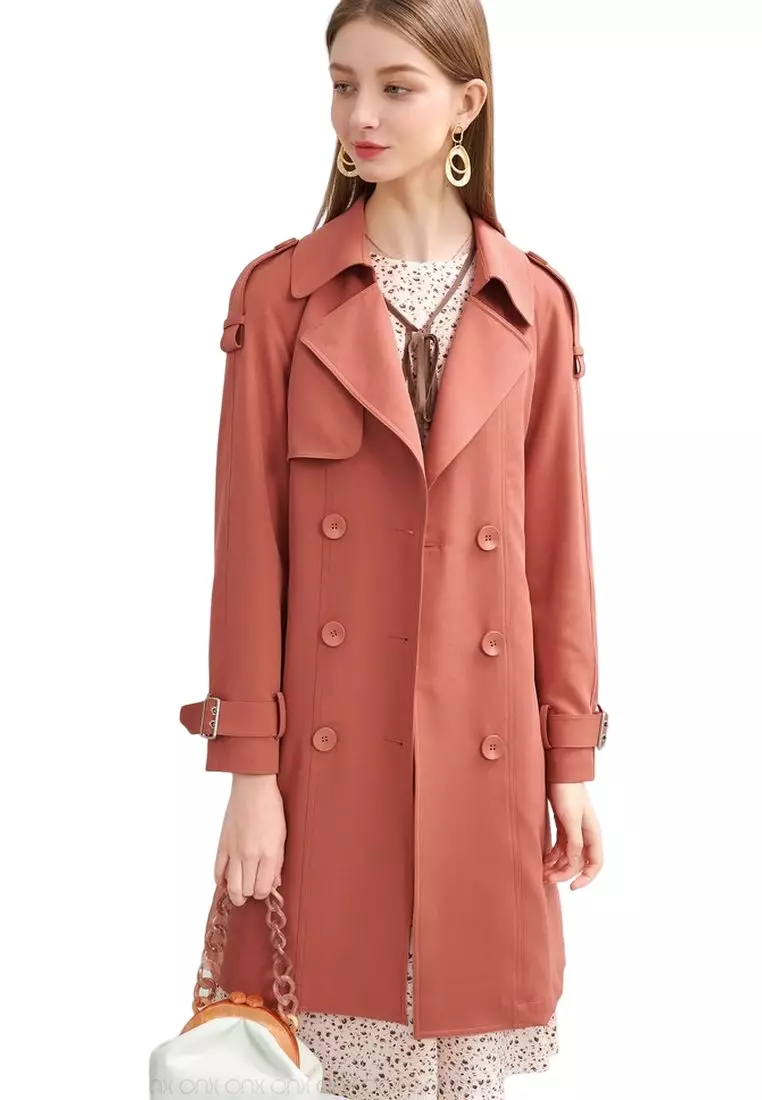 Buy A-IN GIRLS Elegant Double Breasted Trench Coat Online ZALORA