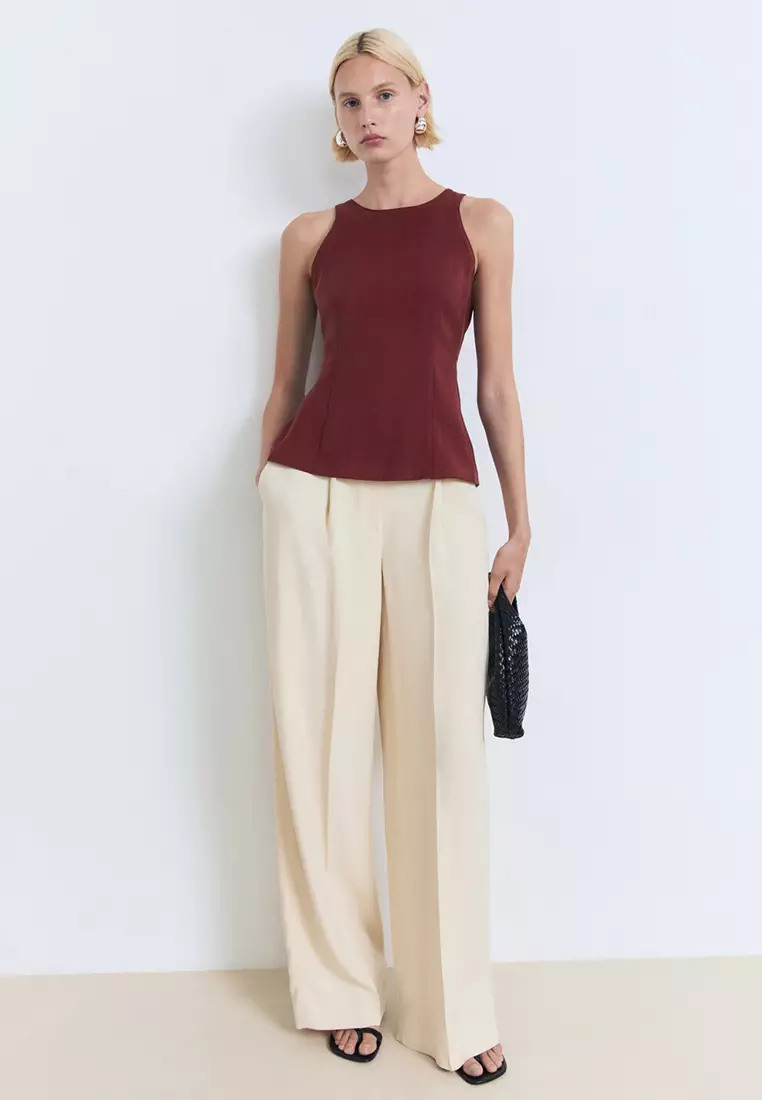 Halter-Neck Flared Top