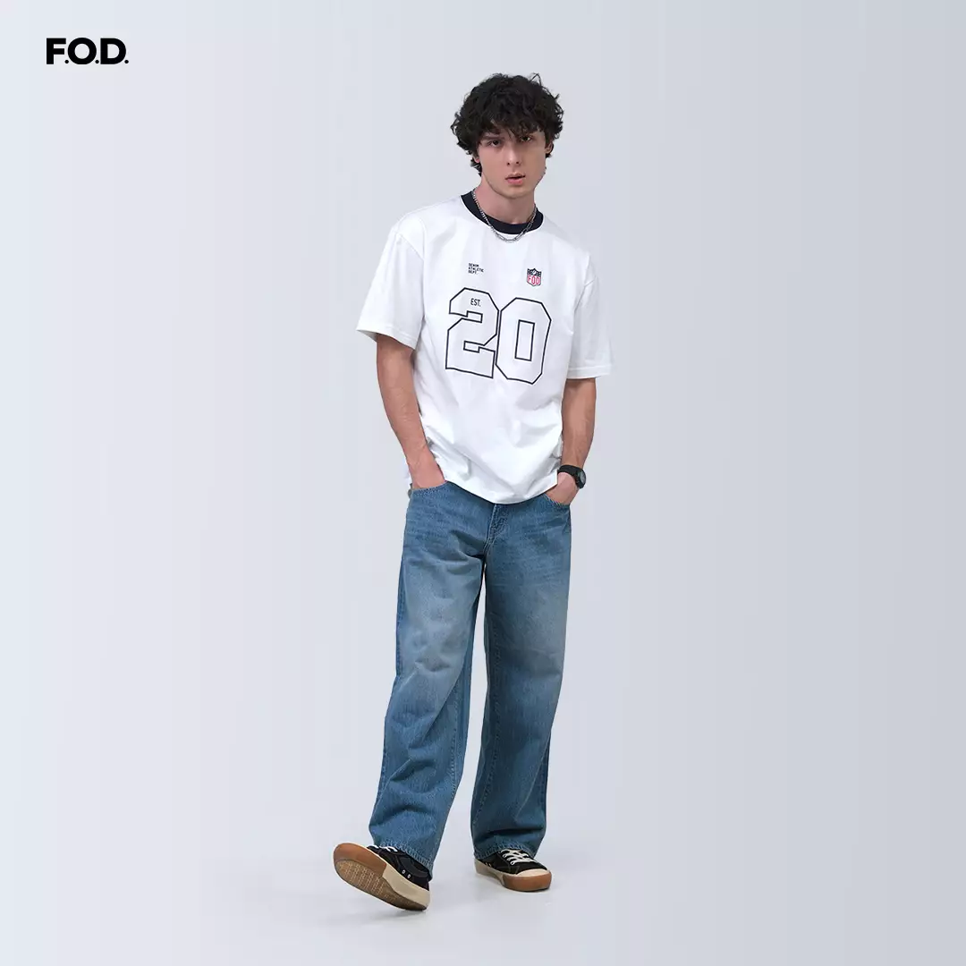Kaos Pria Denim Est 20 Offwhite