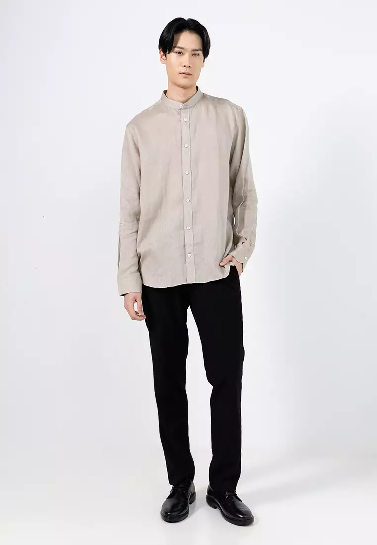 Regular-Fit 100% Linen Shirt
