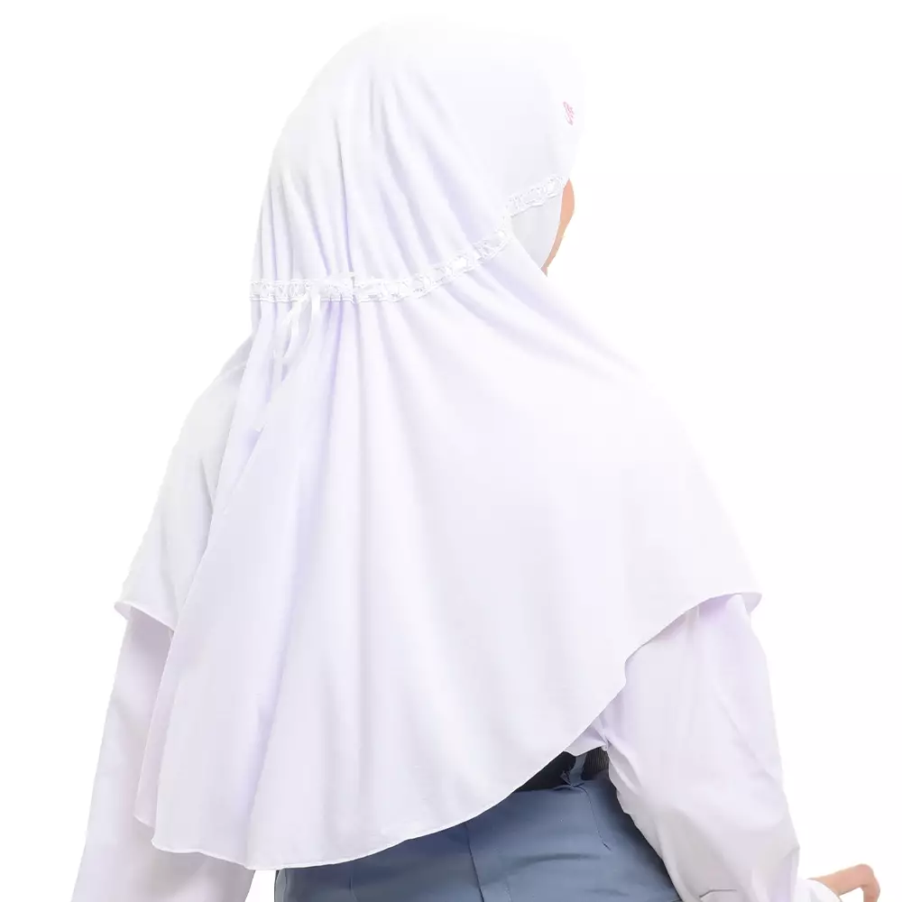 Rabbani - Kerudung Sekolah Instan Innova - White XS (New)