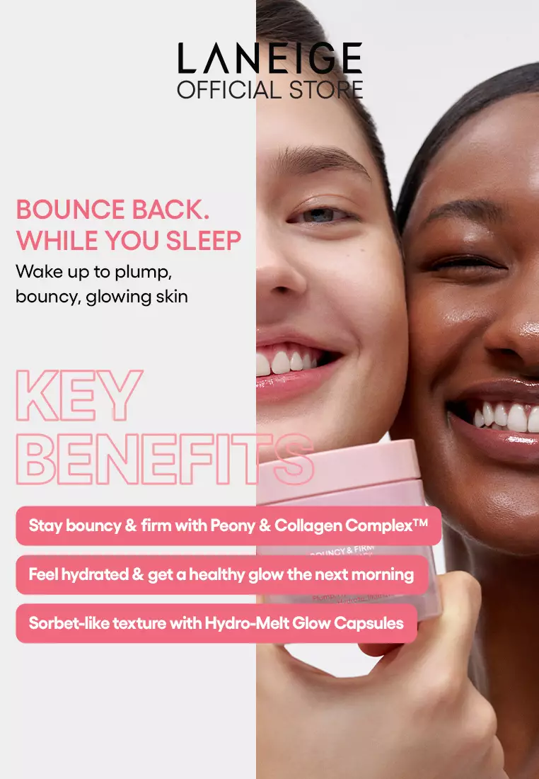 Laneige Bouncy & Firm Sleeping Mask (Buy 1 Gift 3) 60ml Set - Bouncy, glowing & hydrated skin