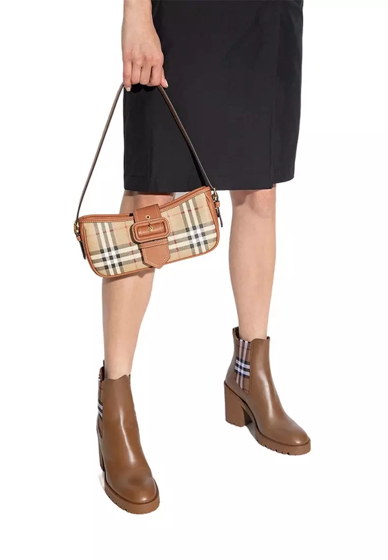 Sling Hobo Bag in Archive Beige/Briar Brown