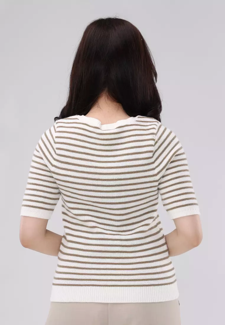 Knitted Short Sleeves Top