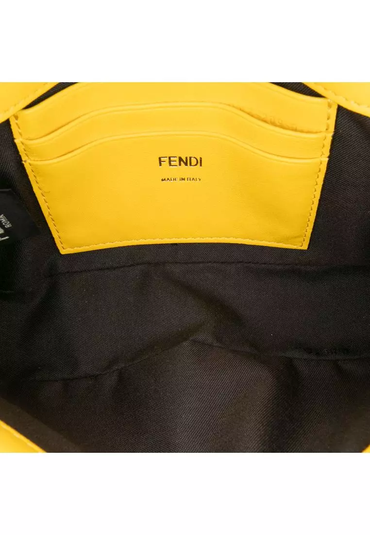 Pre-Loved Fendi Mini Bicolor Nappa Apolo Chain Baguette Shoulder Bag