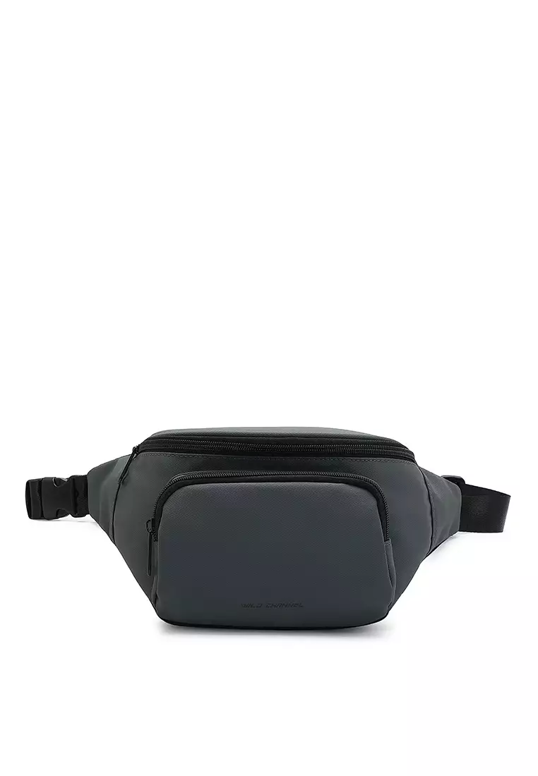 Wild Channel Men's Sling Bag / Waist Bag - Grey