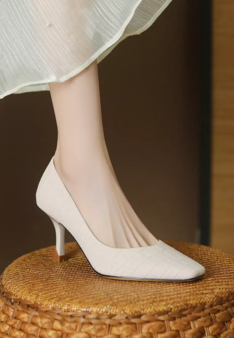 White new arrivals medium heels