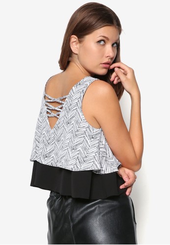 Crossed Back Double Layer Top