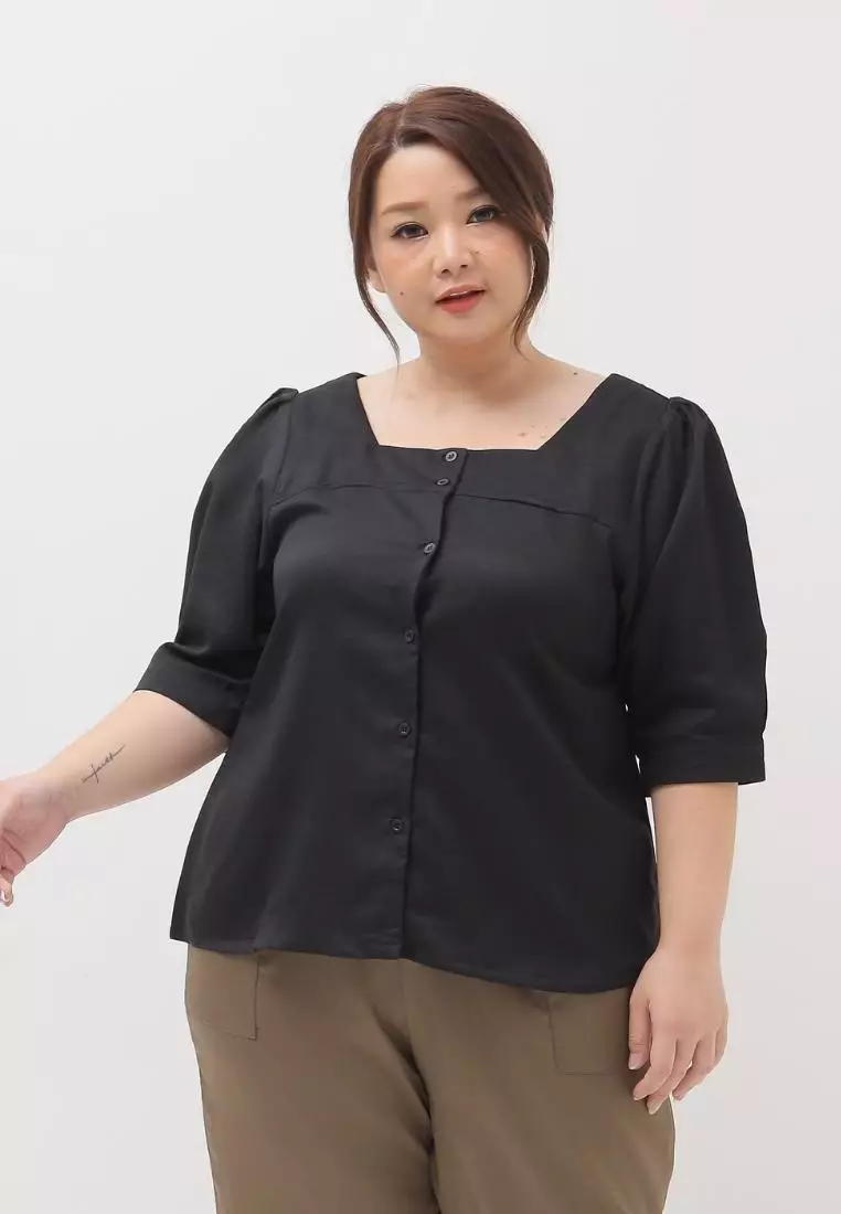 Plus Size Blouse Aubree Black