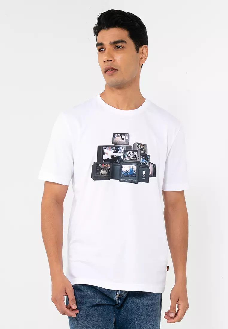 Boss graphic t shirt cheap