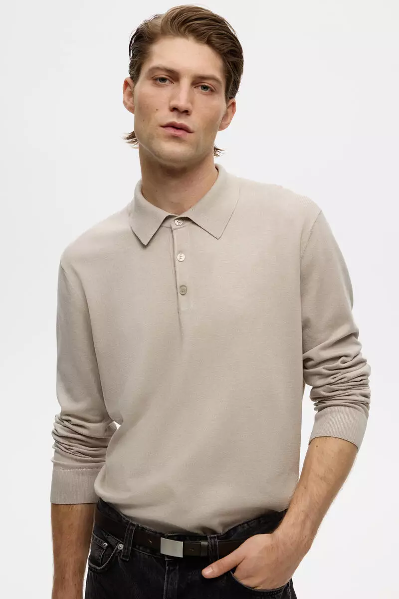 Regular Fit Fine-knit polo shirt