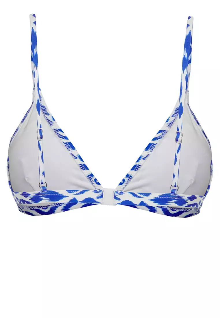 Ethnic Patterned Triangle Core Bikini Top TBESS20BU0268