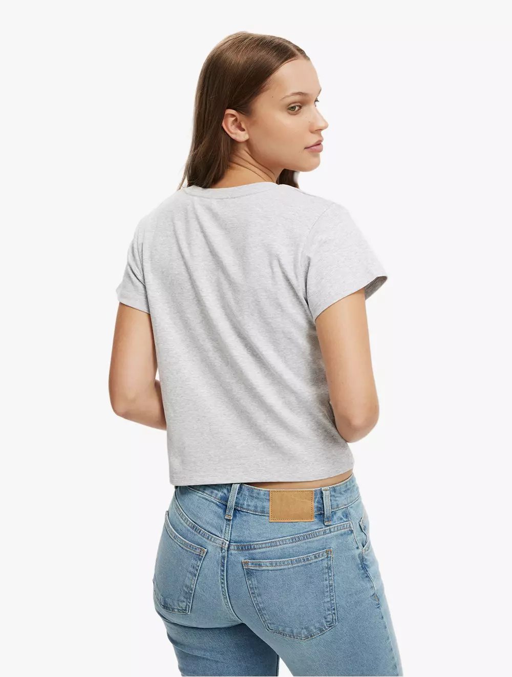 Cotton On -  Pakaian Wanita  - 90S Baby Tee - Grey Marle