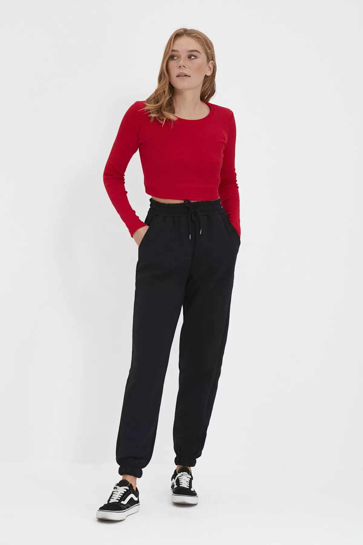 Buy Women Red Regular Fit Solid Casual Jogger Pants Online