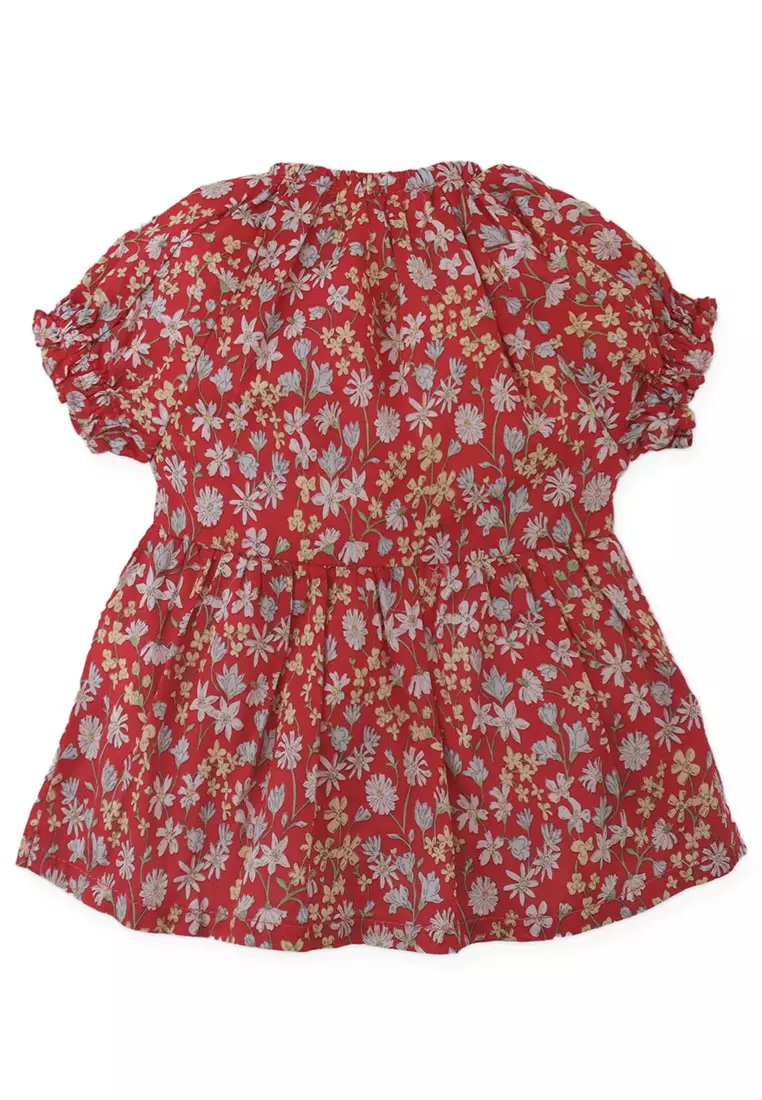 Baby Lili Puff Sleeve Blouse with Ribbons
