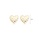 Glamorousky silver 925 Sterling Silver Plated Gold Fashion Simple Checkerboard Heart Stud Earrings 7945EAC61E9987GS_2