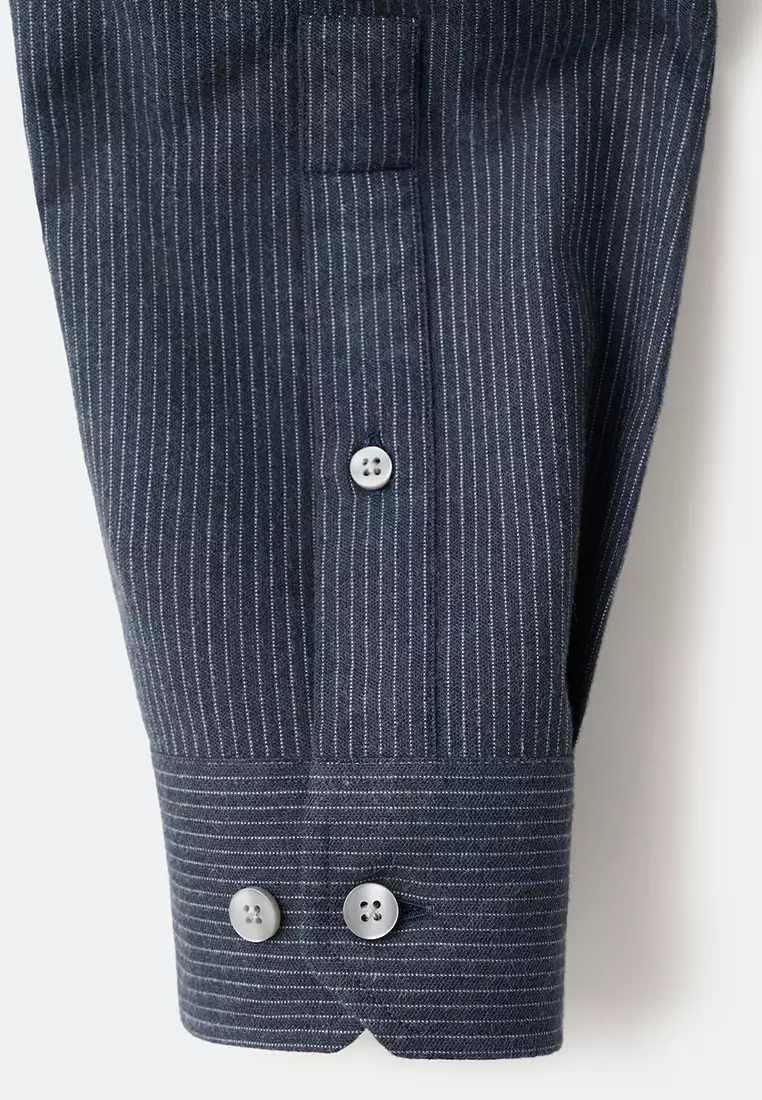 100% Cotton Regular-Fit Striped Shirt