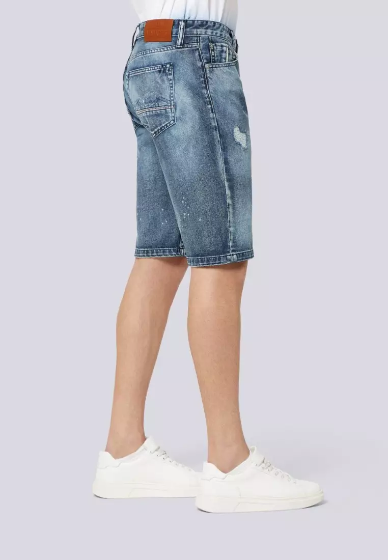 男裝V57漂白牛仔短褲