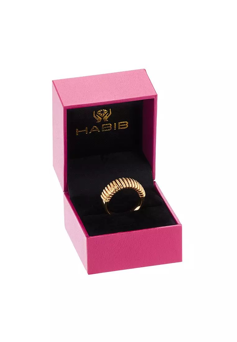 HABIB 916 Oro Italia Yellow Gold Ring GR60741025(22Y) (22K Gold)