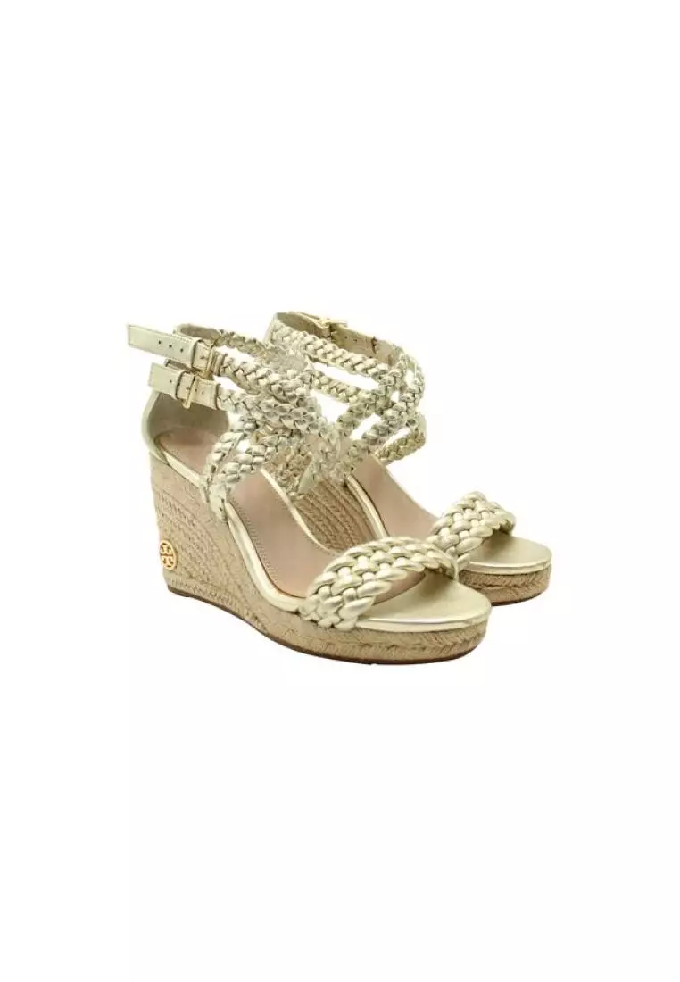 Tory burch gold wedge top