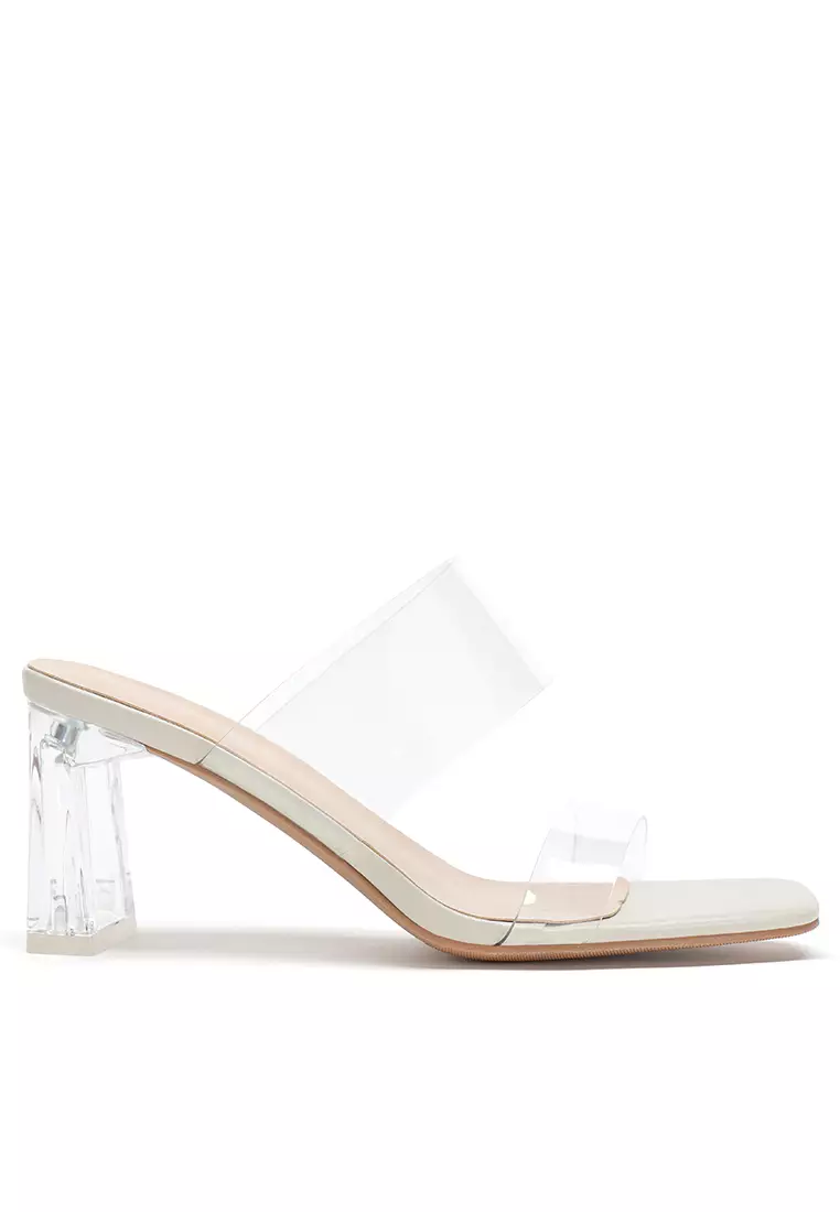 Discount on Twenty Eight Shoes  shoes - SKU: 7CM Double Transparent Strap Crystal Heel Sandals BY3372-2