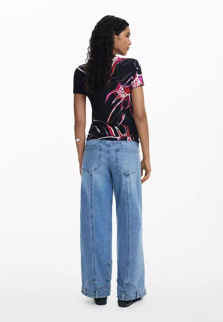Abstract floral T-shirt