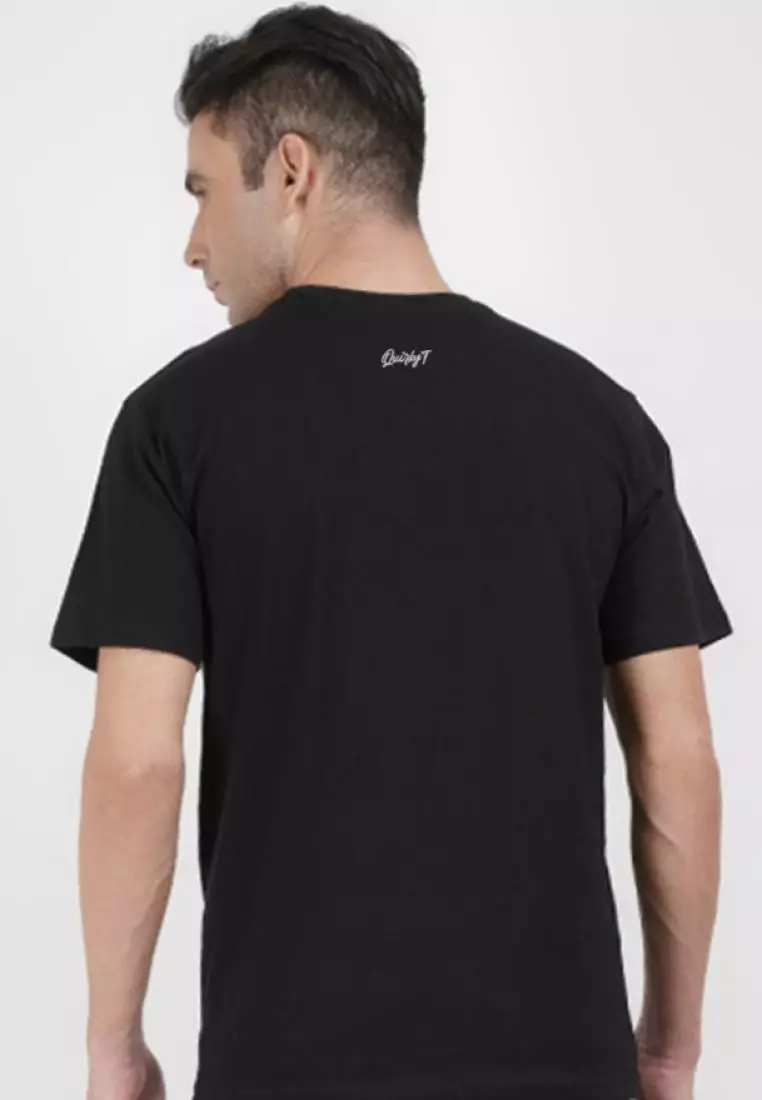 Camera Print Graphic Black Cotton Short Sleeve Crew Neck Relaxed Tee