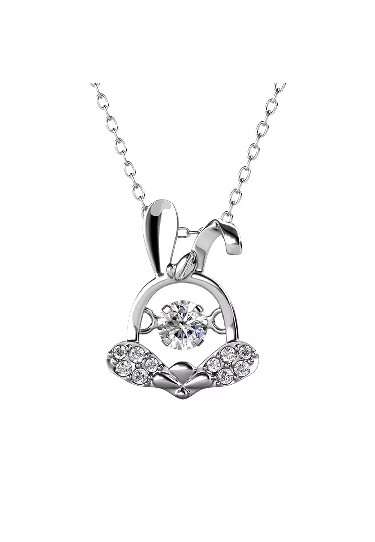 Dancing Shio Pendant Rabbit ( Kelinci ) - Kalung Crystal Swarovski by Her Jewellery
