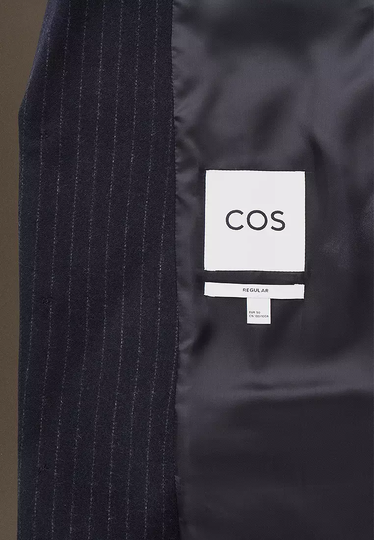 Pinstriped Wool Blazer - Regular