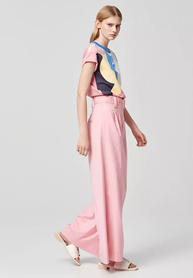 High-Waist Flowing Trousers