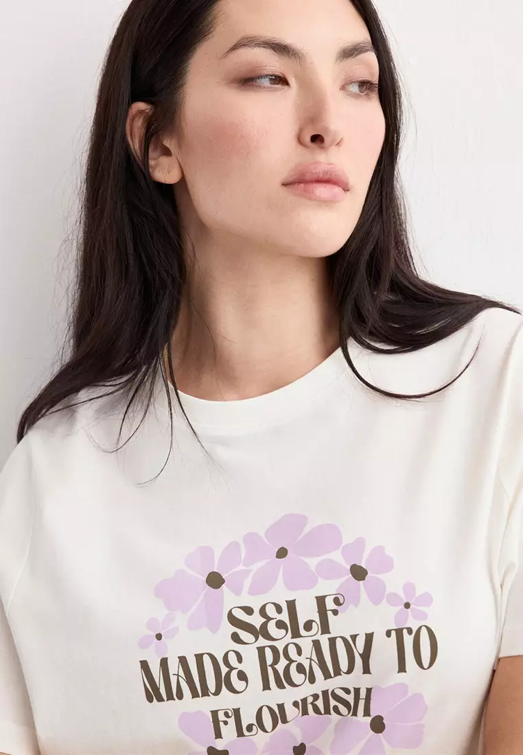 Printed Cotton-Blend T-Shirt