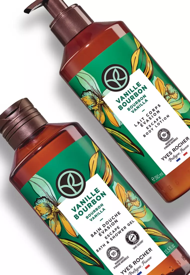 Bourbon Vanilla Body Wash Shower Gel 400ml and Lotion Moisturizer Bundle 390ml Scented Long Lasting