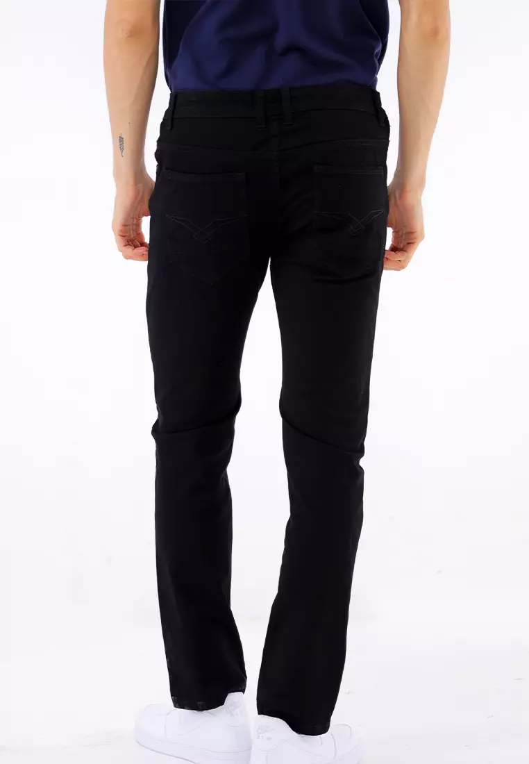Colored Long Pants Slim Tapered Stretch