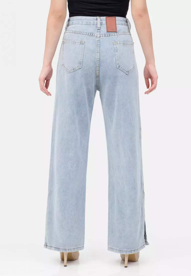 Side Straight Jeans
