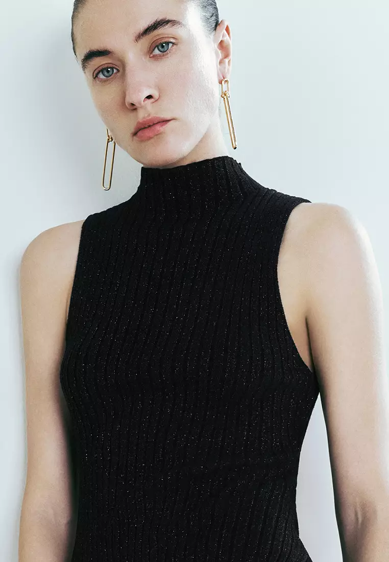 UR秋季新款女装温柔气质细闪软糯修身针织衫UWG940228