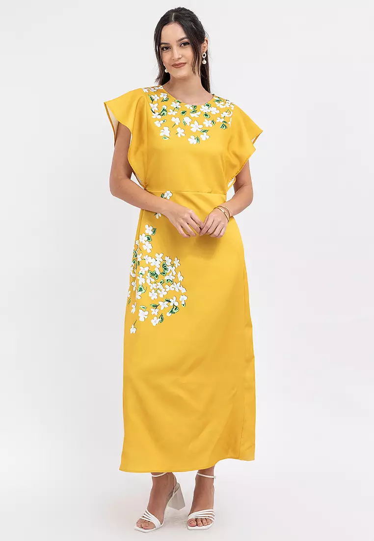 DELAROSA Printed Shift Dress