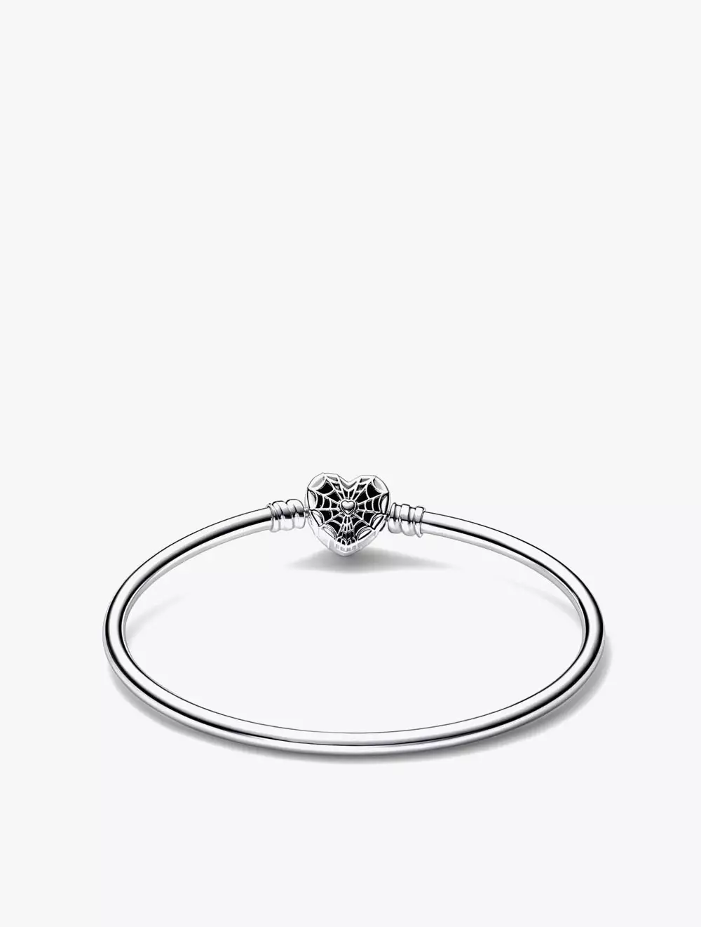 Marvel Spider-Man sterling silver bangle with black and transparent red enamel