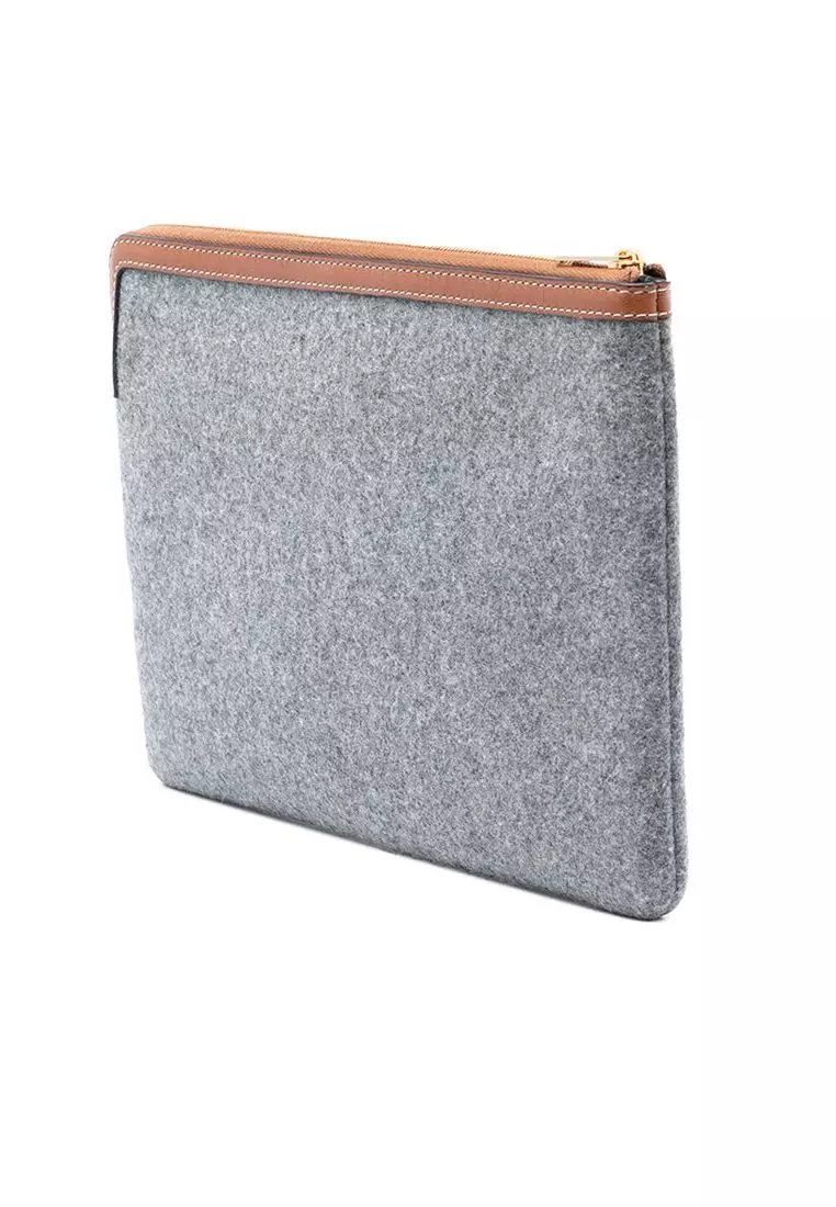 Pre-Loved Celine Felt Logo Flat Pouch