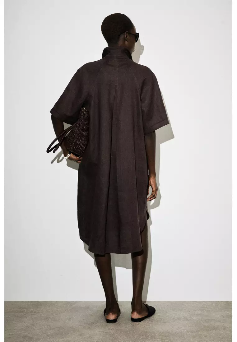 Buy COS SHORT-SLEEVED LINEN SHIRT DRESS Online | ZALORA Malaysia