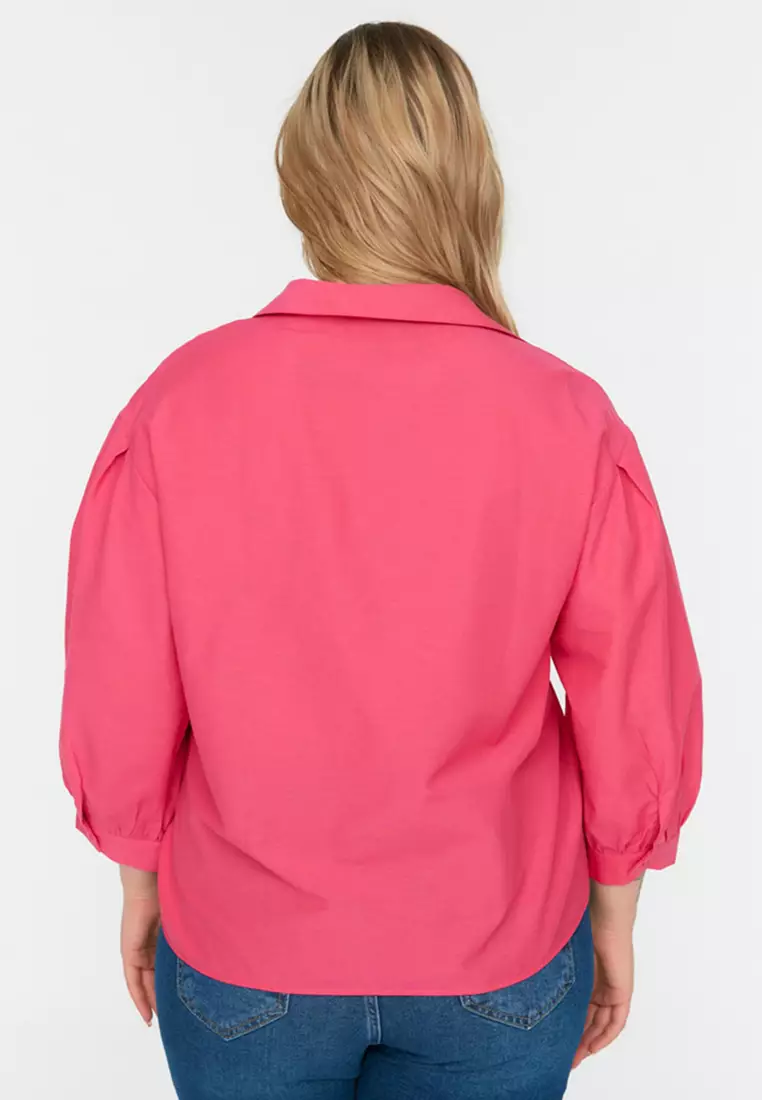 Plus Size Poplin Shirt