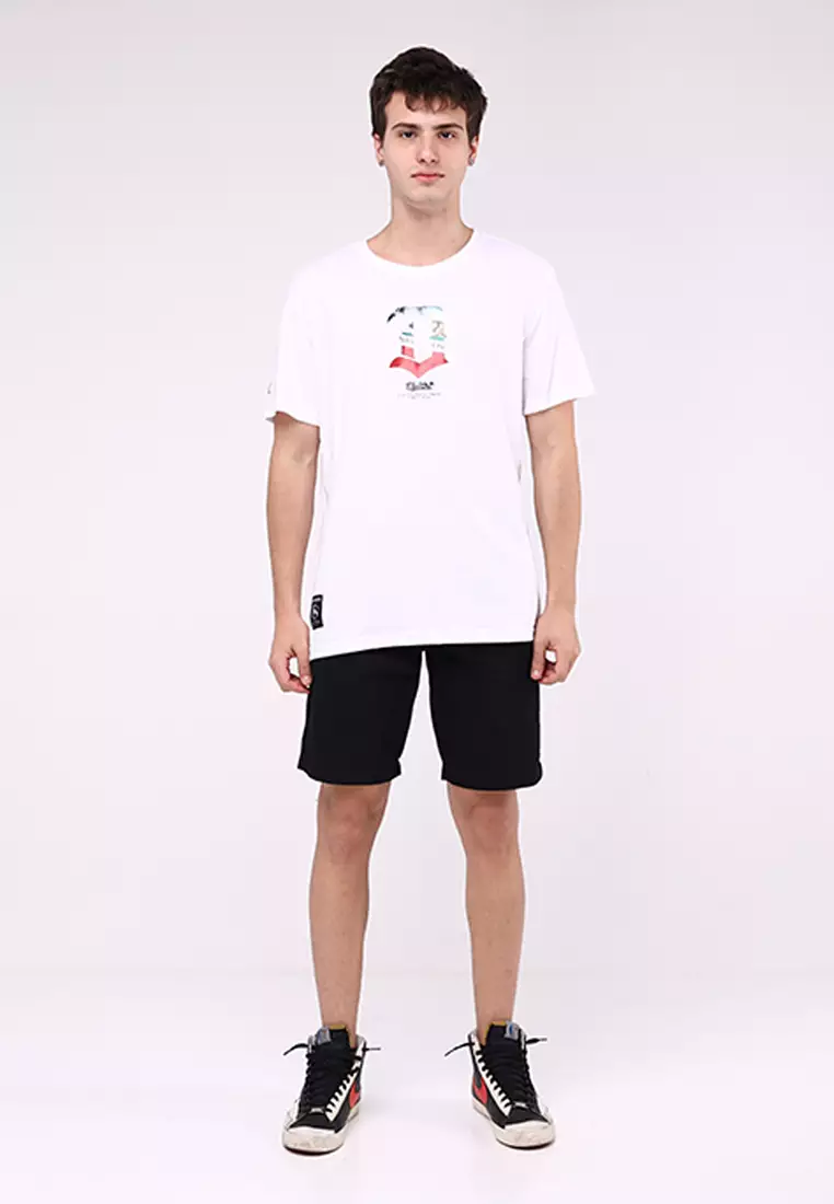 Round Neck Short Sleeves Slim Fit T-Shirt